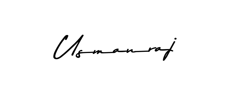 Create a beautiful signature design for name Usmanraj. With this signature (Asem Kandis PERSONAL USE) fonts, you can make a handwritten signature for free. Usmanraj signature style 9 images and pictures png