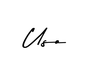 How to make Uso! name signature. Use Asem Kandis PERSONAL USE style for creating short signs online. This is the latest handwritten sign. Uso! signature style 9 images and pictures png