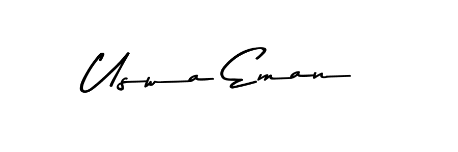 You should practise on your own different ways (Asem Kandis PERSONAL USE) to write your name (Uswa Eman) in signature. don't let someone else do it for you. Uswa Eman signature style 9 images and pictures png