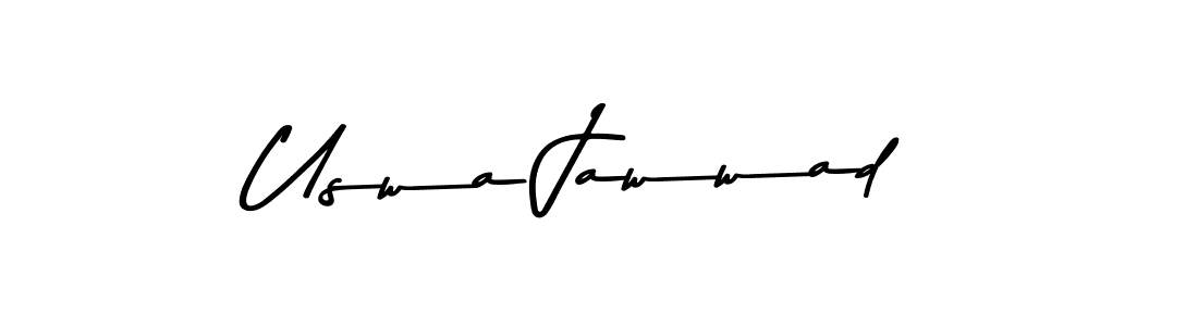 Also You can easily find your signature by using the search form. We will create Uswa Jawwad name handwritten signature images for you free of cost using Asem Kandis PERSONAL USE sign style. Uswa Jawwad signature style 9 images and pictures png