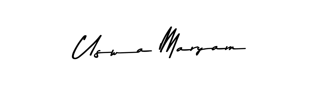 if you are searching for the best signature style for your name Uswa Maryam. so please give up your signature search. here we have designed multiple signature styles  using Asem Kandis PERSONAL USE. Uswa Maryam signature style 9 images and pictures png