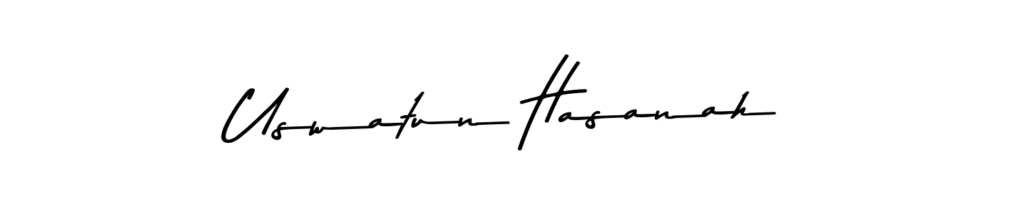 Uswatun Hasanah stylish signature style. Best Handwritten Sign (Asem Kandis PERSONAL USE) for my name. Handwritten Signature Collection Ideas for my name Uswatun Hasanah. Uswatun Hasanah signature style 9 images and pictures png