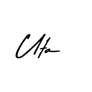 if you are searching for the best signature style for your name Uta. so please give up your signature search. here we have designed multiple signature styles  using Asem Kandis PERSONAL USE. Uta signature style 9 images and pictures png