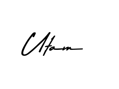 Also You can easily find your signature by using the search form. We will create Utam name handwritten signature images for you free of cost using Asem Kandis PERSONAL USE sign style. Utam signature style 9 images and pictures png