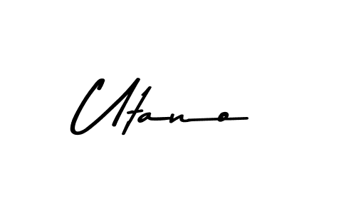 How to make Utano name signature. Use Asem Kandis PERSONAL USE style for creating short signs online. This is the latest handwritten sign. Utano signature style 9 images and pictures png