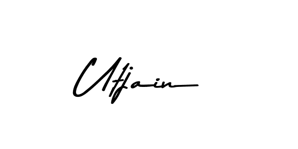 Create a beautiful signature design for name Utjain. With this signature (Asem Kandis PERSONAL USE) fonts, you can make a handwritten signature for free. Utjain signature style 9 images and pictures png