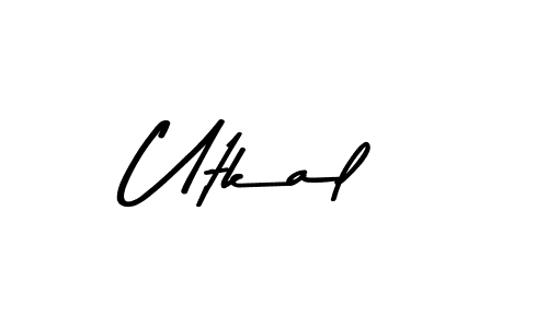 How to make Utkal name signature. Use Asem Kandis PERSONAL USE style for creating short signs online. This is the latest handwritten sign. Utkal signature style 9 images and pictures png