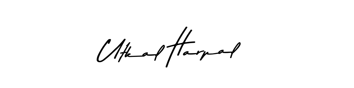 Utkal Harpal stylish signature style. Best Handwritten Sign (Asem Kandis PERSONAL USE) for my name. Handwritten Signature Collection Ideas for my name Utkal Harpal. Utkal Harpal signature style 9 images and pictures png