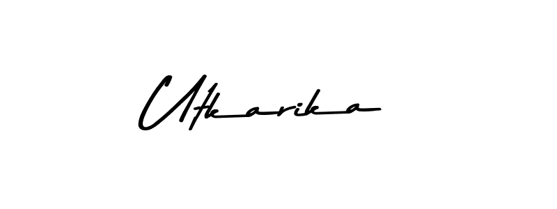 Use a signature maker to create a handwritten signature online. With this signature software, you can design (Asem Kandis PERSONAL USE) your own signature for name Utkarika. Utkarika signature style 9 images and pictures png