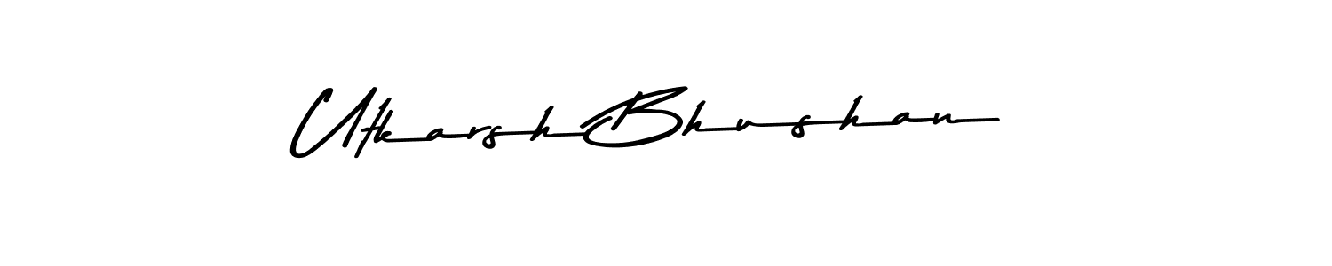 How to make Utkarsh Bhushan name signature. Use Asem Kandis PERSONAL USE style for creating short signs online. This is the latest handwritten sign. Utkarsh Bhushan signature style 9 images and pictures png