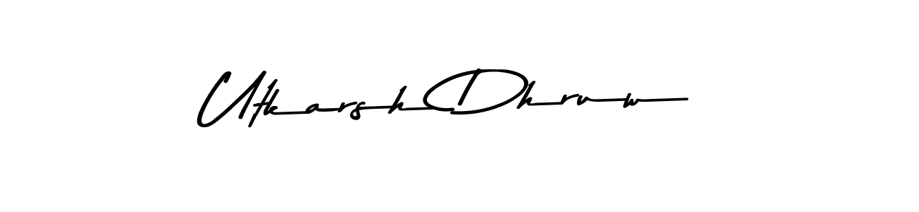 Asem Kandis PERSONAL USE is a professional signature style that is perfect for those who want to add a touch of class to their signature. It is also a great choice for those who want to make their signature more unique. Get Utkarsh Dhruw name to fancy signature for free. Utkarsh Dhruw signature style 9 images and pictures png
