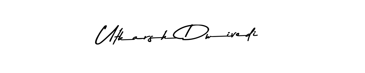 How to make Utkarsh Dwivedi name signature. Use Asem Kandis PERSONAL USE style for creating short signs online. This is the latest handwritten sign. Utkarsh Dwivedi signature style 9 images and pictures png