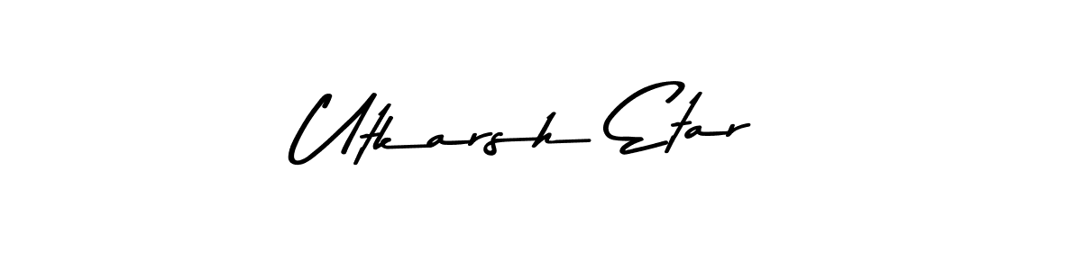 Also we have Utkarsh Etar name is the best signature style. Create professional handwritten signature collection using Asem Kandis PERSONAL USE autograph style. Utkarsh Etar signature style 9 images and pictures png