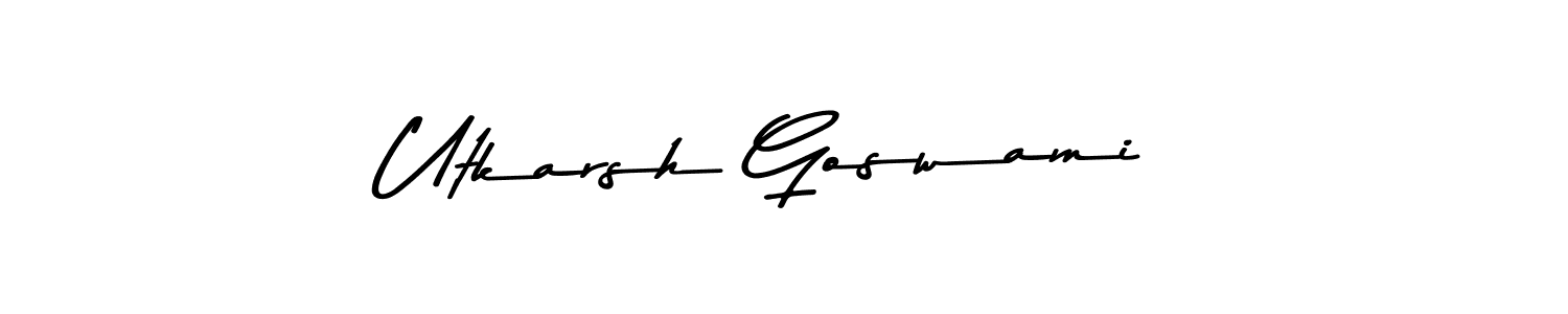 How to make Utkarsh Goswami signature? Asem Kandis PERSONAL USE is a professional autograph style. Create handwritten signature for Utkarsh Goswami name. Utkarsh Goswami signature style 9 images and pictures png