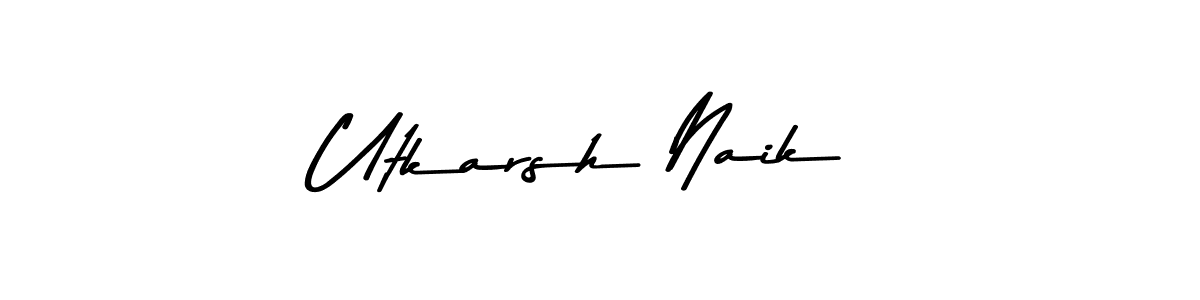 Utkarsh Naik stylish signature style. Best Handwritten Sign (Asem Kandis PERSONAL USE) for my name. Handwritten Signature Collection Ideas for my name Utkarsh Naik. Utkarsh Naik signature style 9 images and pictures png