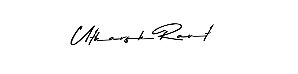 This is the best signature style for the Utkarsh Raut name. Also you like these signature font (Asem Kandis PERSONAL USE). Mix name signature. Utkarsh Raut signature style 9 images and pictures png