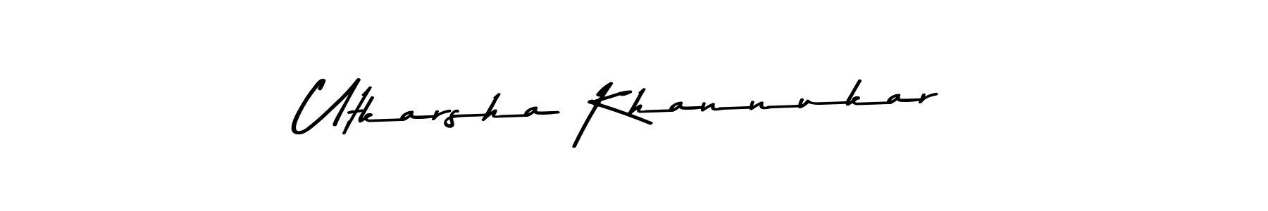 Similarly Asem Kandis PERSONAL USE is the best handwritten signature design. Signature creator online .You can use it as an online autograph creator for name Utkarsha Khannukar. Utkarsha Khannukar signature style 9 images and pictures png
