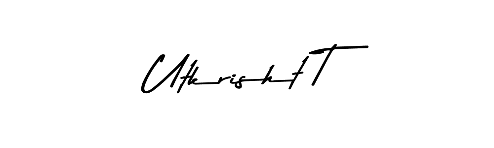 You should practise on your own different ways (Asem Kandis PERSONAL USE) to write your name (Utkrisht T) in signature. don't let someone else do it for you. Utkrisht T signature style 9 images and pictures png