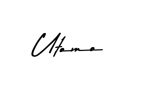 How to make Utomo name signature. Use Asem Kandis PERSONAL USE style for creating short signs online. This is the latest handwritten sign. Utomo signature style 9 images and pictures png