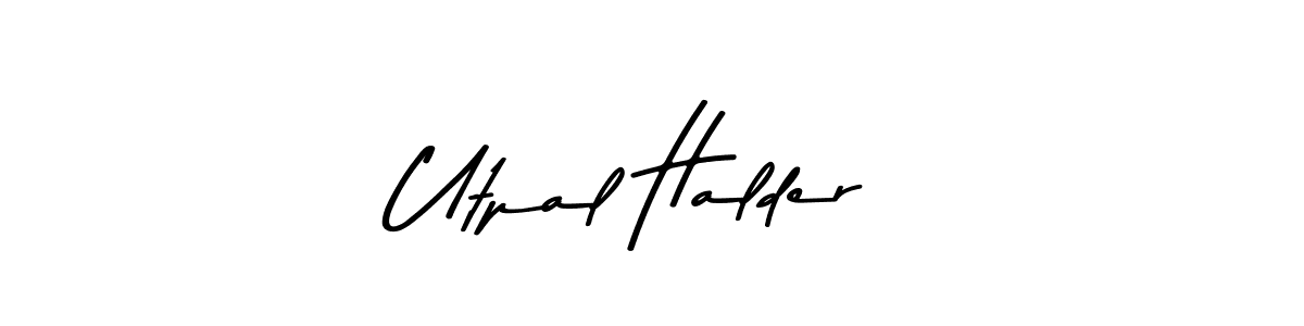 Design your own signature with our free online signature maker. With this signature software, you can create a handwritten (Asem Kandis PERSONAL USE) signature for name Utpal Halder. Utpal Halder signature style 9 images and pictures png
