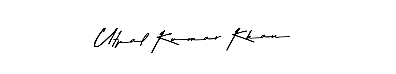 How to make Utpal Kumar Khan name signature. Use Asem Kandis PERSONAL USE style for creating short signs online. This is the latest handwritten sign. Utpal Kumar Khan signature style 9 images and pictures png