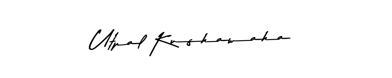 Make a beautiful signature design for name Utpal Kushawaha. With this signature (Asem Kandis PERSONAL USE) style, you can create a handwritten signature for free. Utpal Kushawaha signature style 9 images and pictures png