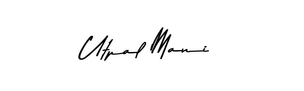How to make Utpal Mani name signature. Use Asem Kandis PERSONAL USE style for creating short signs online. This is the latest handwritten sign. Utpal Mani signature style 9 images and pictures png