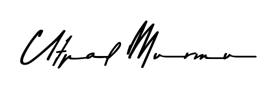 A classic penmanship look for Utpal Murmu. The Asem Kandis PERSONAL USE font brings timeless elegance and confidence to every signed document. Utpal Murmu signature style 9 images and pictures png