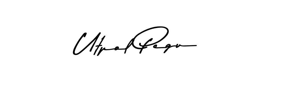 How to Draw Utpol Pegu signature style? Asem Kandis PERSONAL USE is a latest design signature styles for name Utpol Pegu. Utpol Pegu signature style 9 images and pictures png