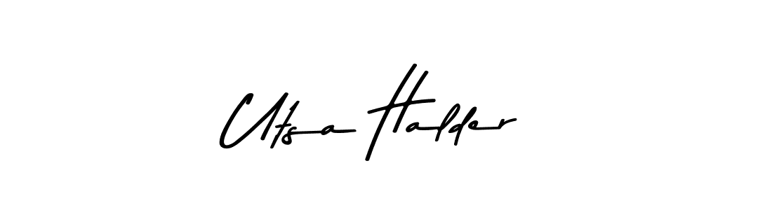 Similarly Asem Kandis PERSONAL USE is the best handwritten signature design. Signature creator online .You can use it as an online autograph creator for name Utsa Halder. Utsa Halder signature style 9 images and pictures png