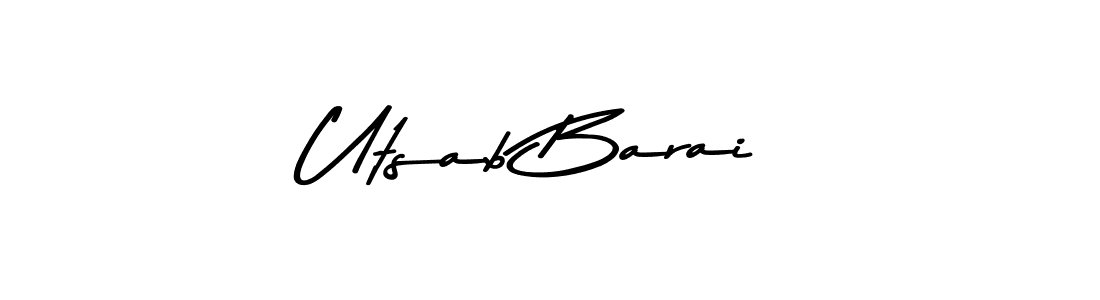 This is the best signature style for the Utsab Barai name. Also you like these signature font (Asem Kandis PERSONAL USE). Mix name signature. Utsab Barai signature style 9 images and pictures png