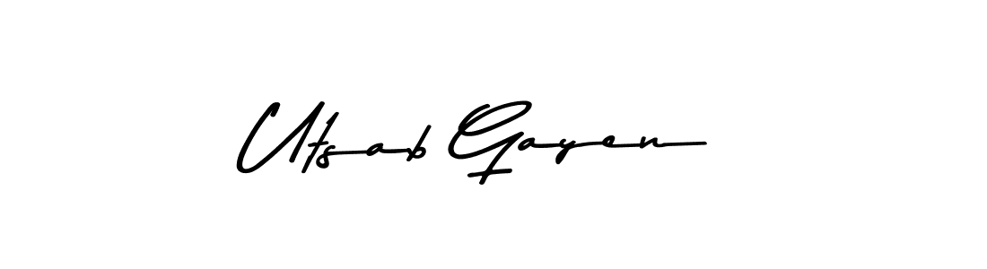 How to Draw Utsab Gayen signature style? Asem Kandis PERSONAL USE is a latest design signature styles for name Utsab Gayen. Utsab Gayen signature style 9 images and pictures png