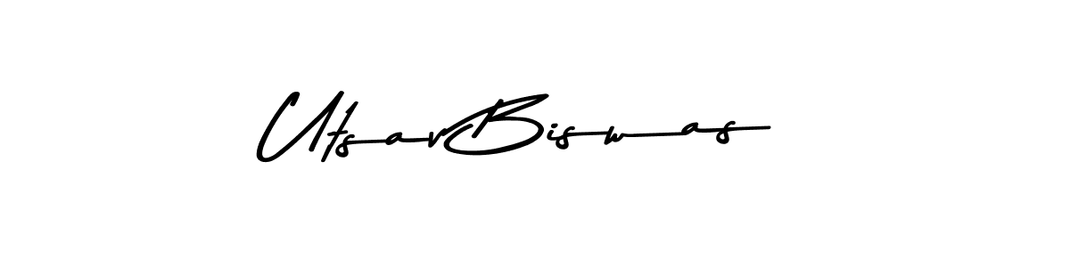Utsav Biswas stylish signature style. Best Handwritten Sign (Asem Kandis PERSONAL USE) for my name. Handwritten Signature Collection Ideas for my name Utsav Biswas. Utsav Biswas signature style 9 images and pictures png