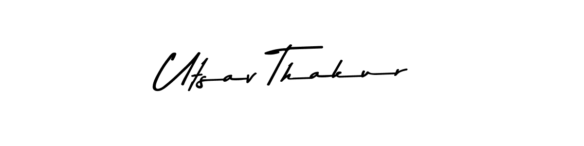 Utsav Thakur stylish signature style. Best Handwritten Sign (Asem Kandis PERSONAL USE) for my name. Handwritten Signature Collection Ideas for my name Utsav Thakur. Utsav Thakur signature style 9 images and pictures png