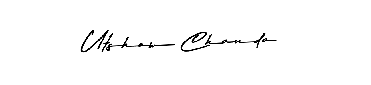 Here are the top 10 professional signature styles for the name Utshow Chanda. These are the best autograph styles you can use for your name. Utshow Chanda signature style 9 images and pictures png