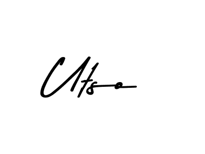 Make a beautiful signature design for name Utso. With this signature (Asem Kandis PERSONAL USE) style, you can create a handwritten signature for free. Utso signature style 9 images and pictures png