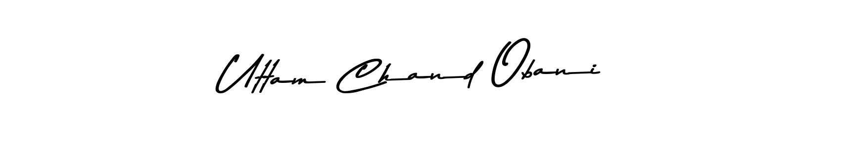 This is the best signature style for the Uttam Chand Obani name. Also you like these signature font (Asem Kandis PERSONAL USE). Mix name signature. Uttam Chand Obani signature style 9 images and pictures png