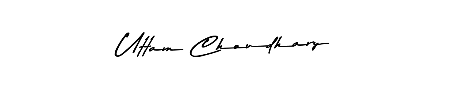 Create a beautiful signature design for name Uttam Choudhary. With this signature (Asem Kandis PERSONAL USE) fonts, you can make a handwritten signature for free. Uttam Choudhary signature style 9 images and pictures png