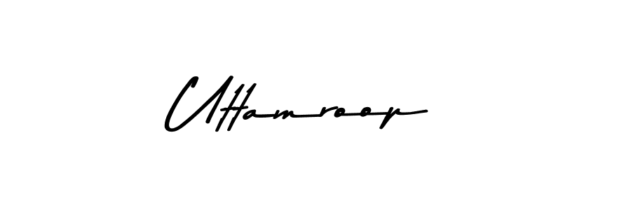 How to make Uttamroop name signature. Use Asem Kandis PERSONAL USE style for creating short signs online. This is the latest handwritten sign. Uttamroop signature style 9 images and pictures png