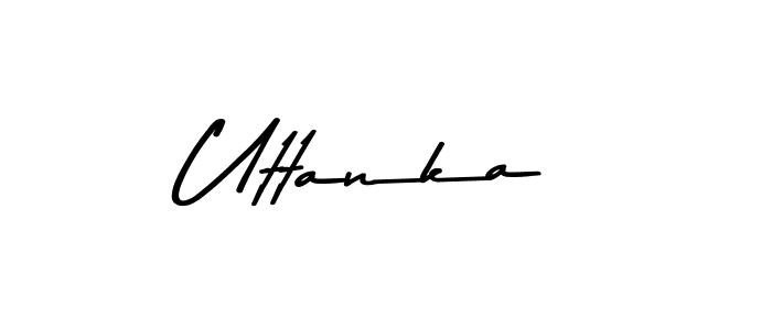 Create a beautiful signature design for name Uttanka. With this signature (Asem Kandis PERSONAL USE) fonts, you can make a handwritten signature for free. Uttanka signature style 9 images and pictures png