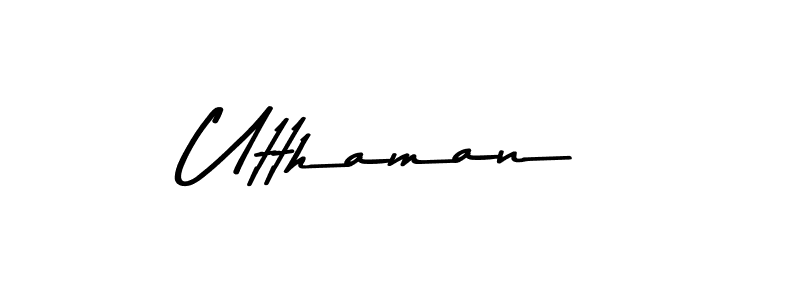 Make a beautiful signature design for name Utthaman. With this signature (Asem Kandis PERSONAL USE) style, you can create a handwritten signature for free. Utthaman signature style 9 images and pictures png