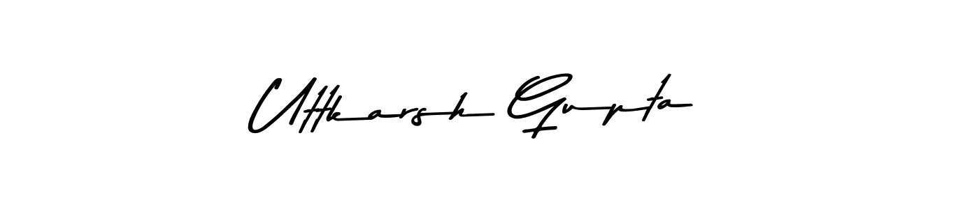 if you are searching for the best signature style for your name Uttkarsh Gupta. so please give up your signature search. here we have designed multiple signature styles  using Asem Kandis PERSONAL USE. Uttkarsh Gupta signature style 9 images and pictures png