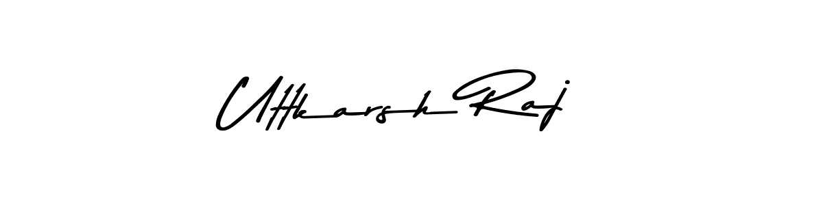 Make a beautiful signature design for name Uttkarsh Raj. With this signature (Asem Kandis PERSONAL USE) style, you can create a handwritten signature for free. Uttkarsh Raj signature style 9 images and pictures png