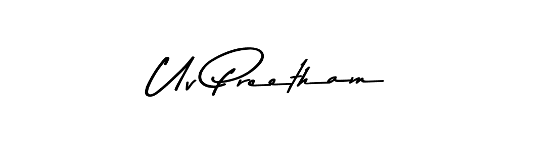 How to make Uv Preetham signature? Asem Kandis PERSONAL USE is a professional autograph style. Create handwritten signature for Uv Preetham name. Uv Preetham signature style 9 images and pictures png