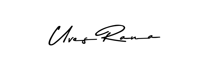This is the best signature style for the Uves Rana name. Also you like these signature font (Asem Kandis PERSONAL USE). Mix name signature. Uves Rana signature style 9 images and pictures png