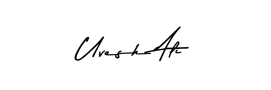 Make a beautiful signature design for name Uvesh Ali. Use this online signature maker to create a handwritten signature for free. Uvesh Ali signature style 9 images and pictures png