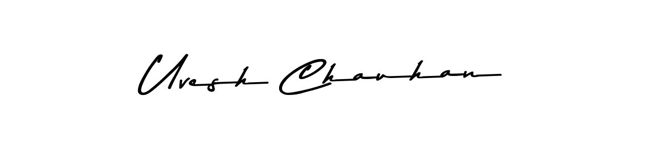 Create a beautiful signature design for name Uvesh Chauhan. With this signature (Asem Kandis PERSONAL USE) fonts, you can make a handwritten signature for free. Uvesh Chauhan signature style 9 images and pictures png