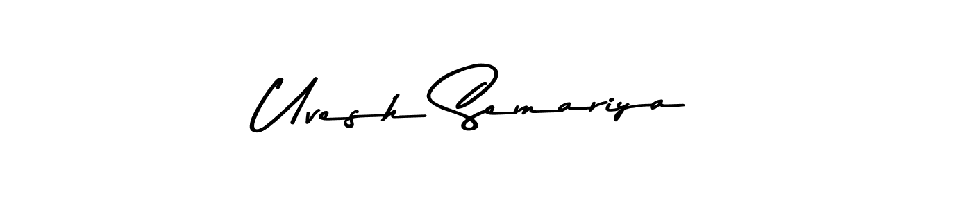 Also we have Uvesh Semariya name is the best signature style. Create professional handwritten signature collection using Asem Kandis PERSONAL USE autograph style. Uvesh Semariya signature style 9 images and pictures png