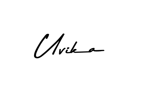 Uvika stylish signature style. Best Handwritten Sign (Asem Kandis PERSONAL USE) for my name. Handwritten Signature Collection Ideas for my name Uvika. Uvika signature style 9 images and pictures png