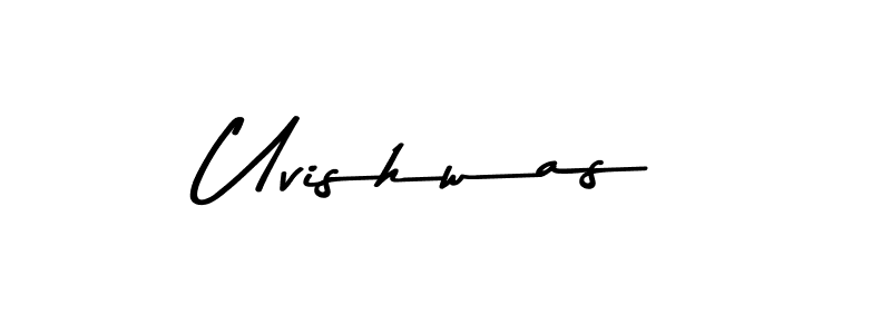 Use a signature maker to create a handwritten signature online. With this signature software, you can design (Asem Kandis PERSONAL USE) your own signature for name Uvishwas. Uvishwas signature style 9 images and pictures png